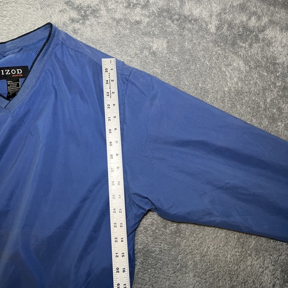 Vintage Men's Izod Xfg V-Neck Blue Sweater SZ L Polyester & Nylon - Picture 8 of 16